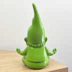 20.5cm Funky Meditating Gnome / Gonk - Green