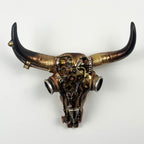 30.5cm Steampunk Cow Skull with Horns Wall Decoration – Resin