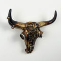 30.5cm Steampunk Cow Skull with Horns Wall Decoration – Resin