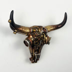 30.5cm Steampunk Cow Skull with Horns Wall Decoration – Resin