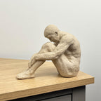 15cm Abstract Sitting Man Ornament – Resin
