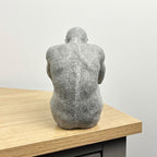 15cm Grey Abstract Sitting Man Ornament – Resin