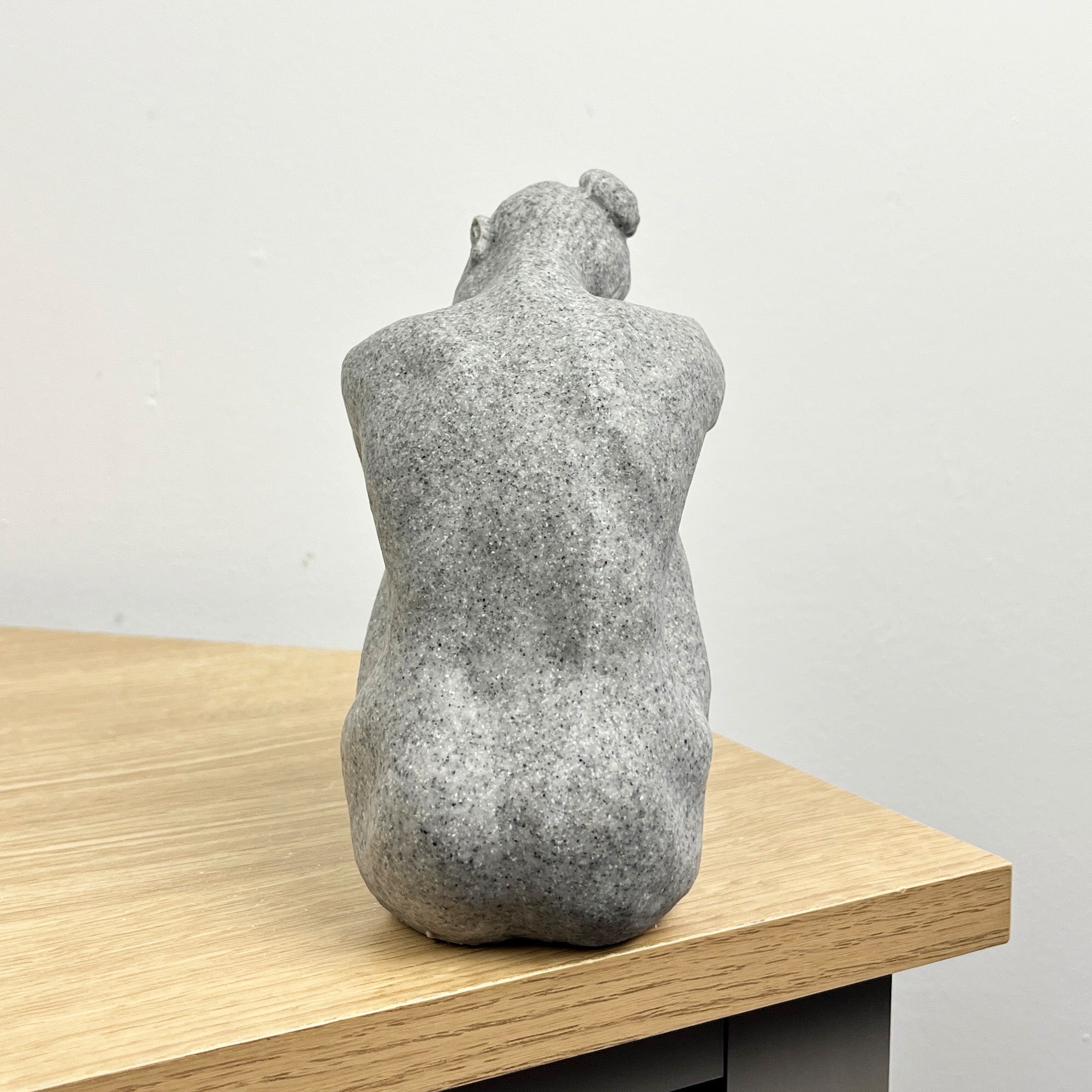 15cm Grey Abstract Sitting Woman Ornament – Resin