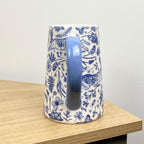 900ml Blue & White Floral Hare Serving Jug - Ceramic