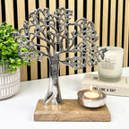 26.5cm Metal Tree of Life Candle Holder / Ornament