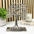 27.5cm Metal Tree of Life Ornament - Silver