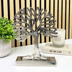 27.5cm Metal Tree of Life Ornament - Silver