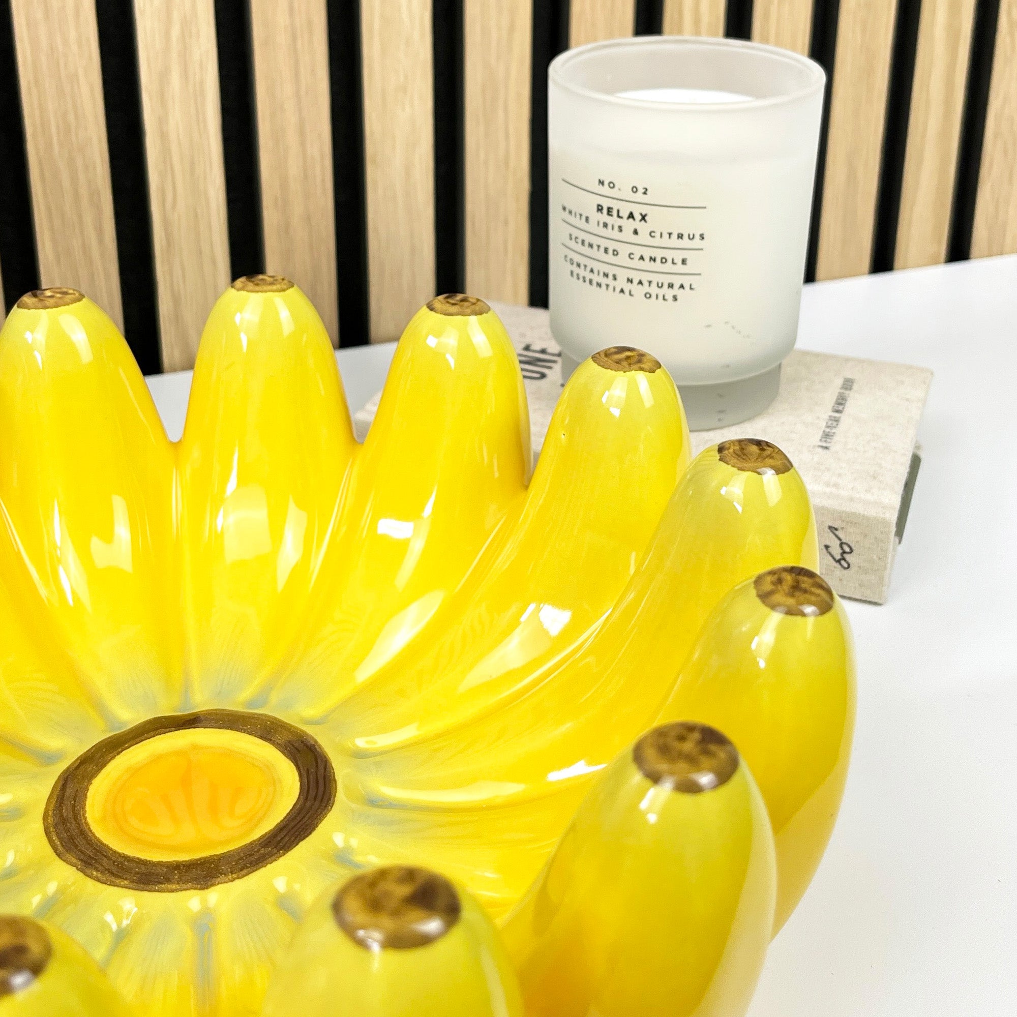 25.5cm Novelty Round Banana Bowl - Ceramic