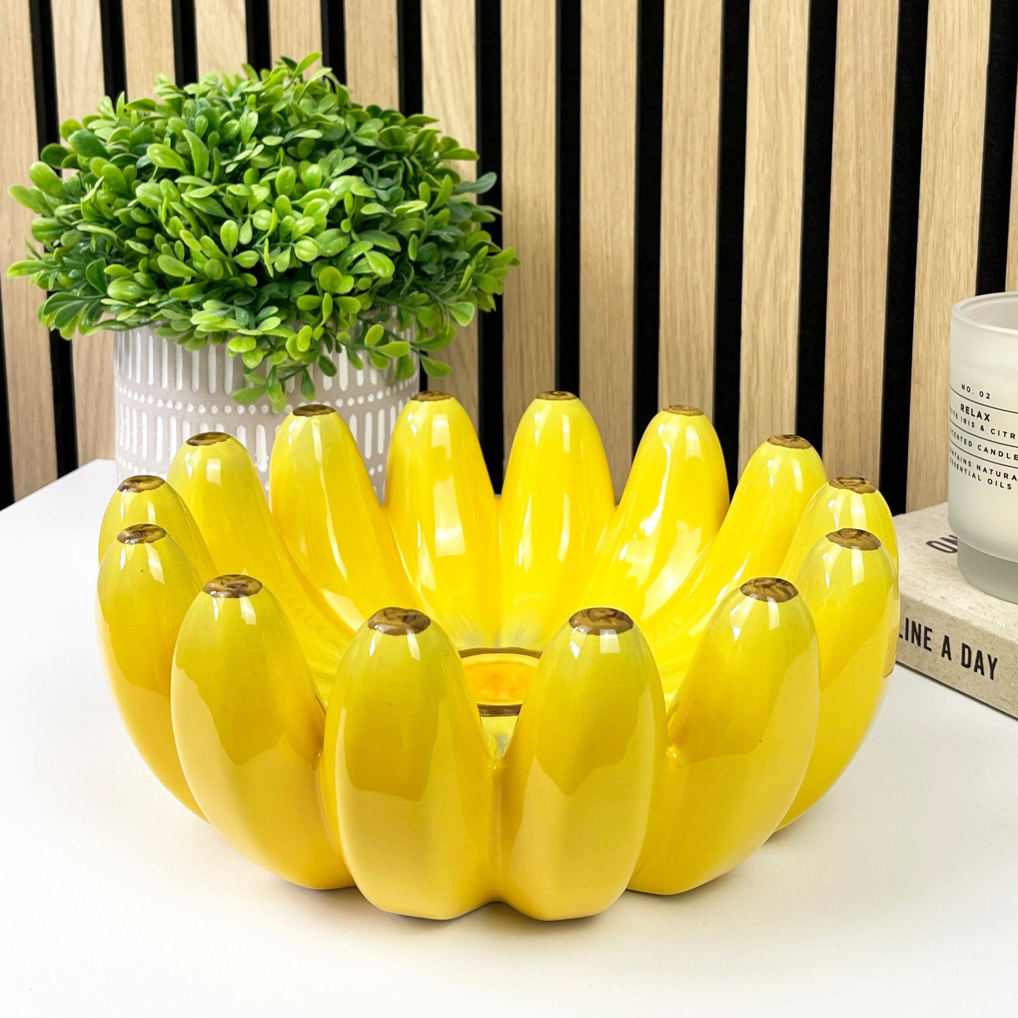25.5cm Novelty Round Banana Bowl - Ceramic