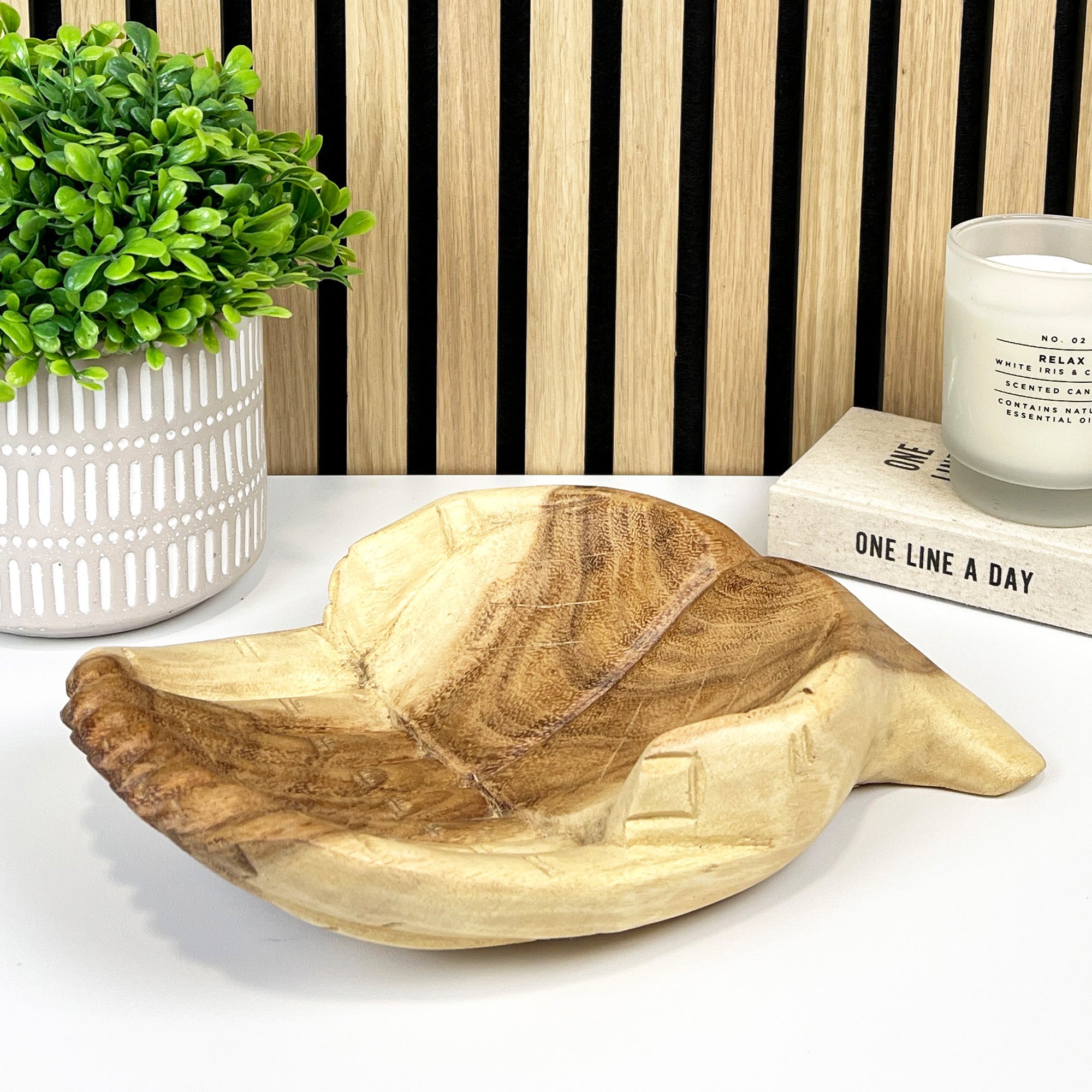 Hand Carved 29cm Hands of Hope Wooden Bowl