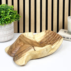 Hand Carved 29cm Hands of Hope Wooden Bowl