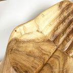 Hand Carved 29cm Hands of Hope Wooden Bowl