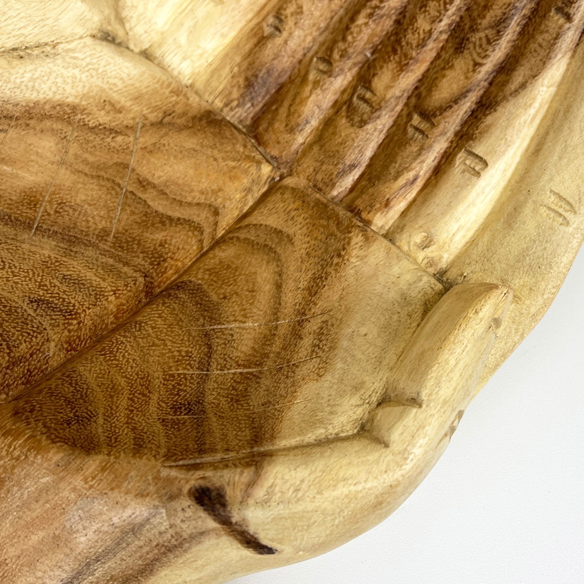 Hand Carved 29cm Hands of Hope Wooden Bowl