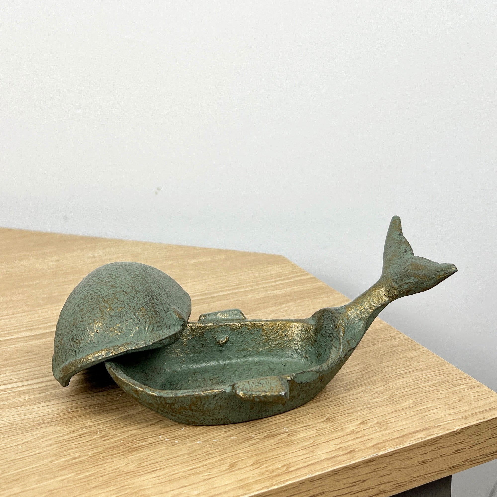 Cast Iron Whale Trinket Dish Ornament