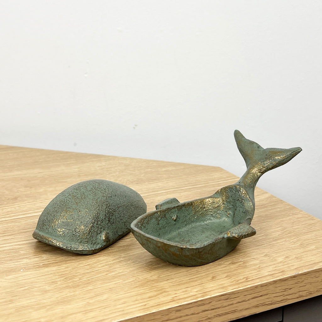 Cast Iron Whale Trinket Dish Ornament