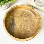 25.5cm Round Decorative Wooden Bowl - Hand Crafted