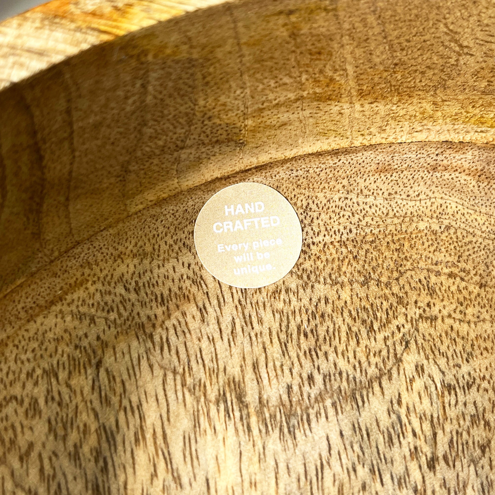 25.5cm Round Decorative Wooden Bowl - Hand Crafted