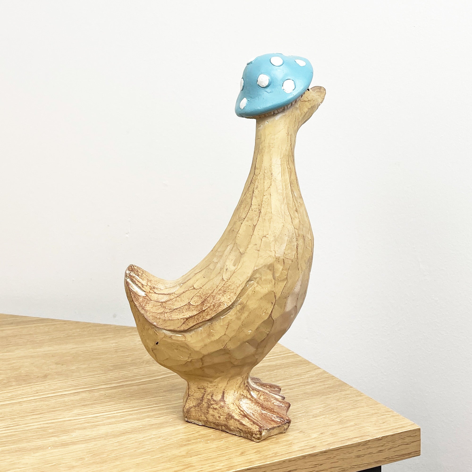 23.5cm Rustic Toadstool Hat Duck Ornament - Resin