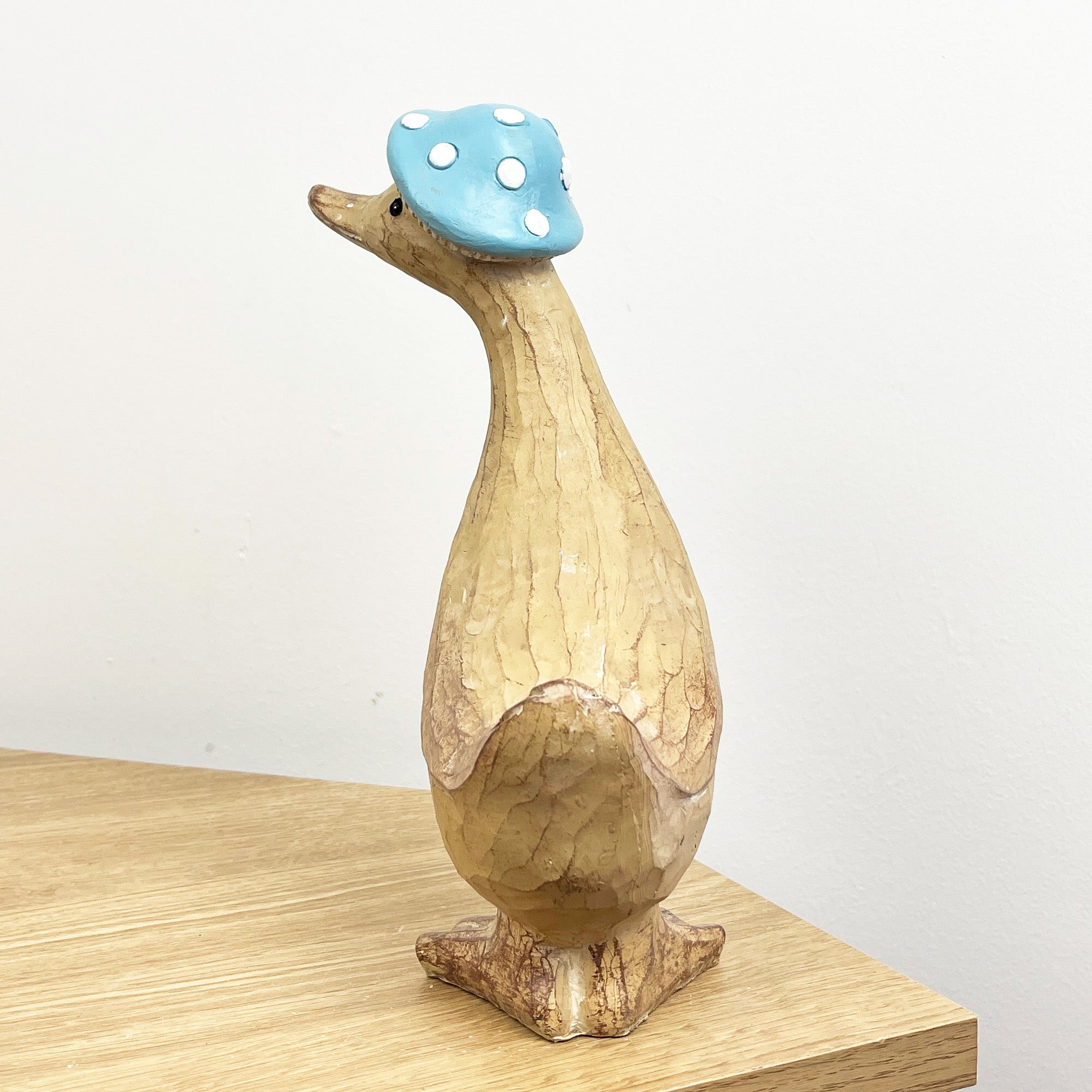 23.5cm Rustic Toadstool Hat Duck Ornament - Resin