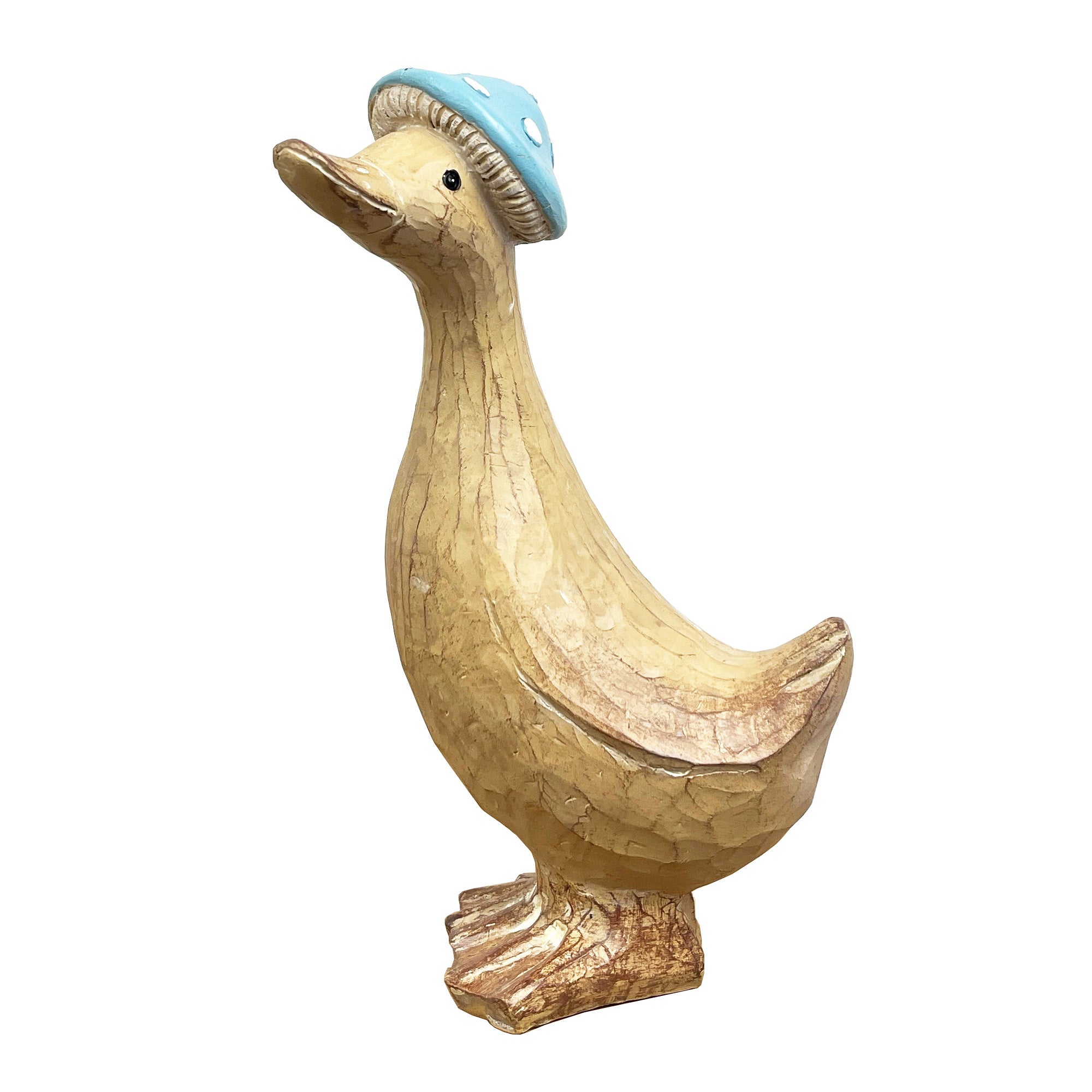 23.5cm Rustic Toadstool Hat Duck Ornament - Resin
