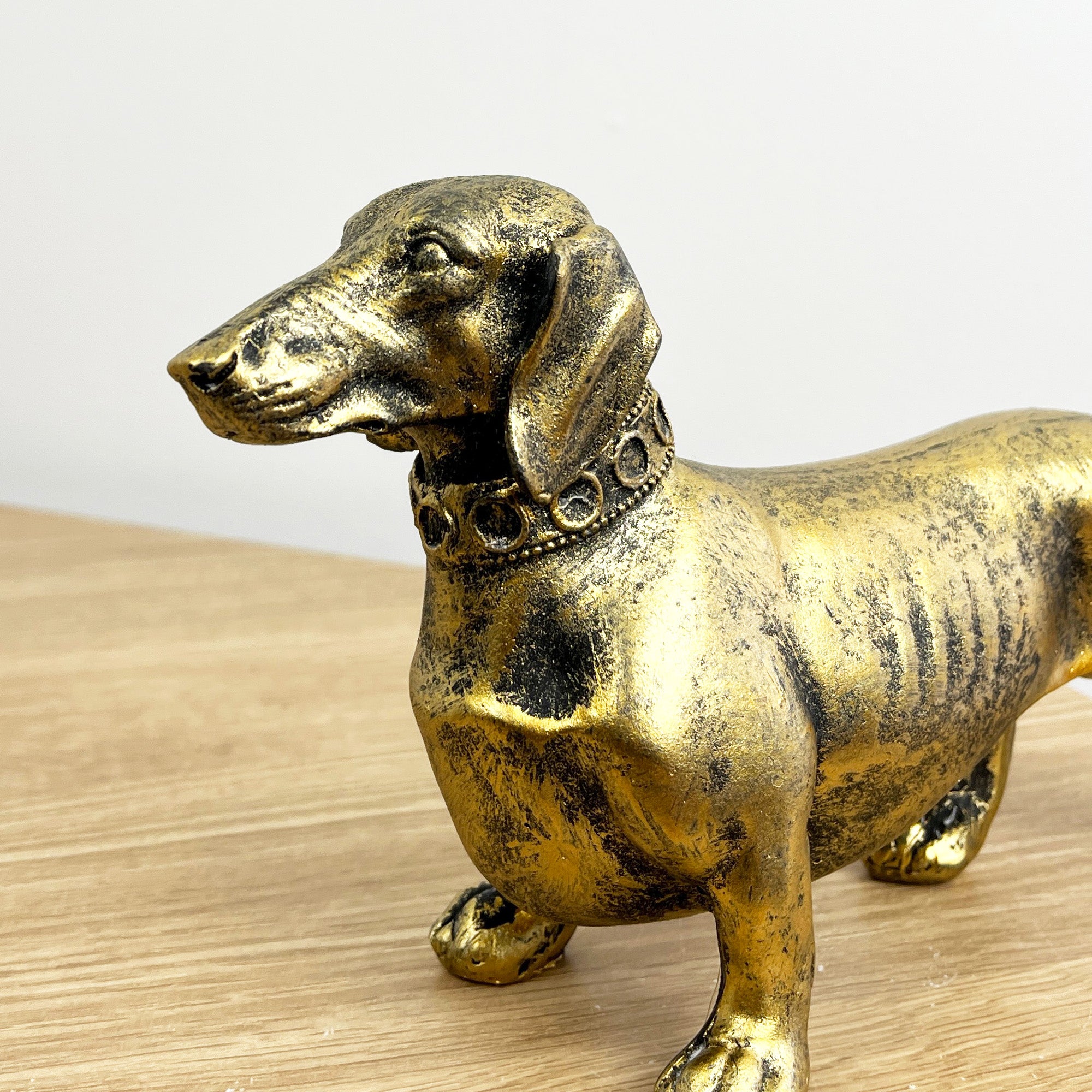 20.5cm Gold Dachshund Ornament – Resin
