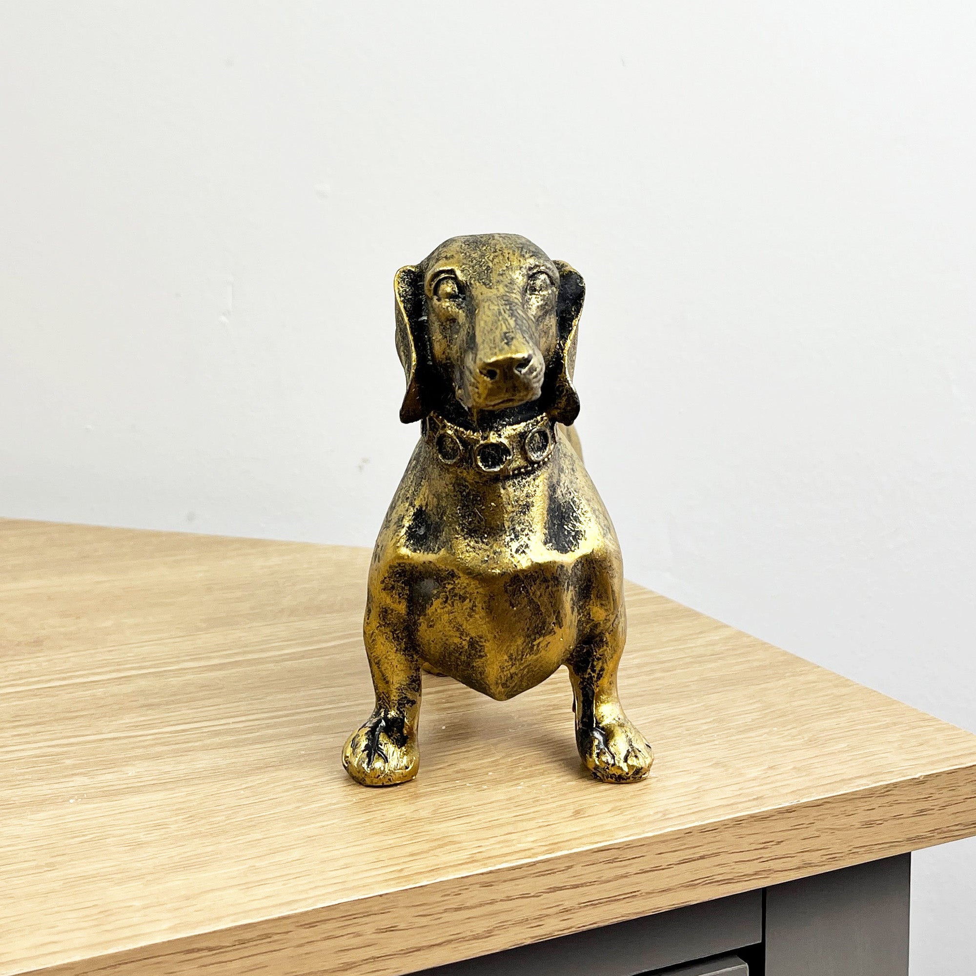 20.5cm Gold Dachshund Ornament – Resin
