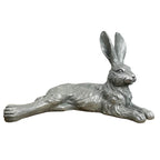 32cm Grey Resin Laying Hare Ornament