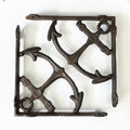 Set of 2 Nautical Ship Anchor Decorative Shelf Brackets - Cast Iron