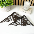 Set of 2 Nautical Boat Decorative Shelf Brackets - Cast Iron