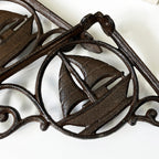 Set of 2 Nautical Boat Decorative Shelf Brackets - Cast Iron