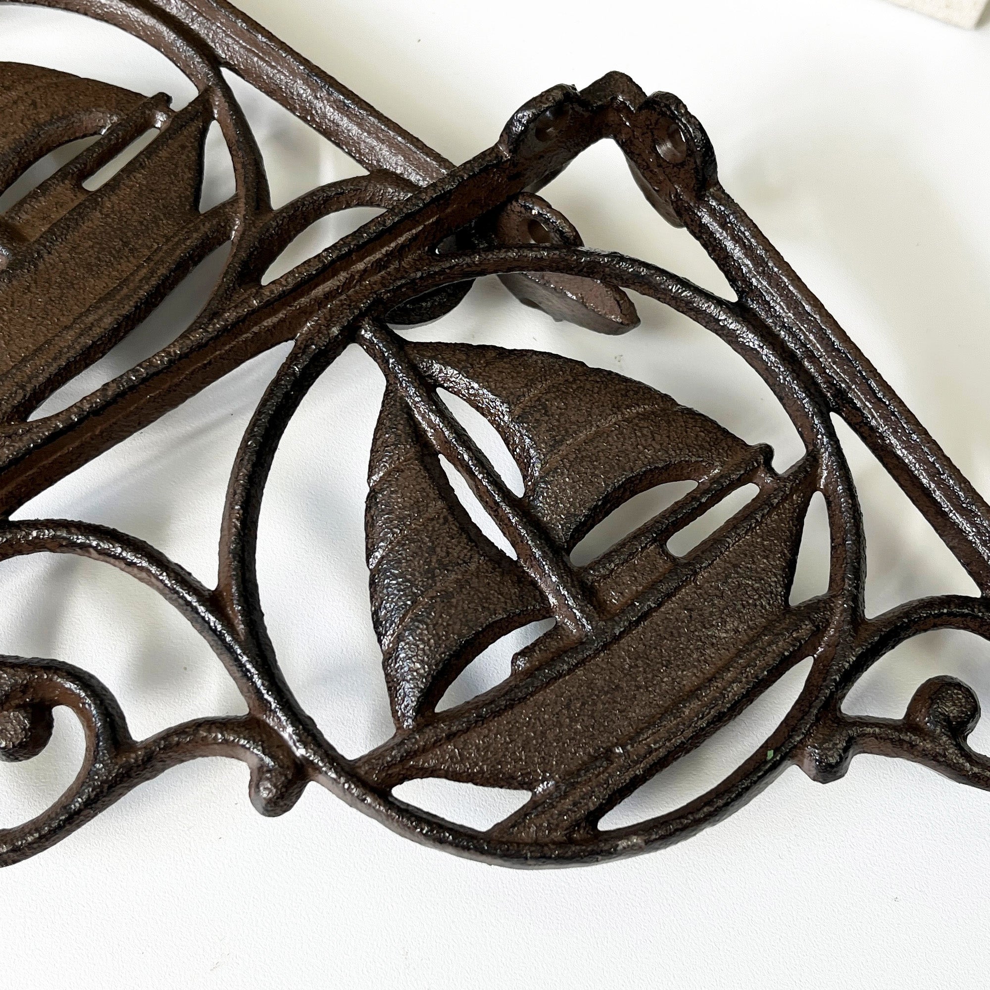 Set of 2 Nautical Boat Decorative Shelf Brackets - Cast Iron