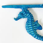 Set of 2 Nautical Seahorse Decorative Shelf Brackets - Cast Iron