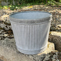 31cm DIA x 24.5cm H Round Ribbed Barrel Garden Planter