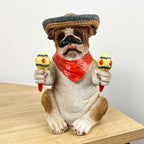 19cm Mexican British Bulldog Ornament - Resin