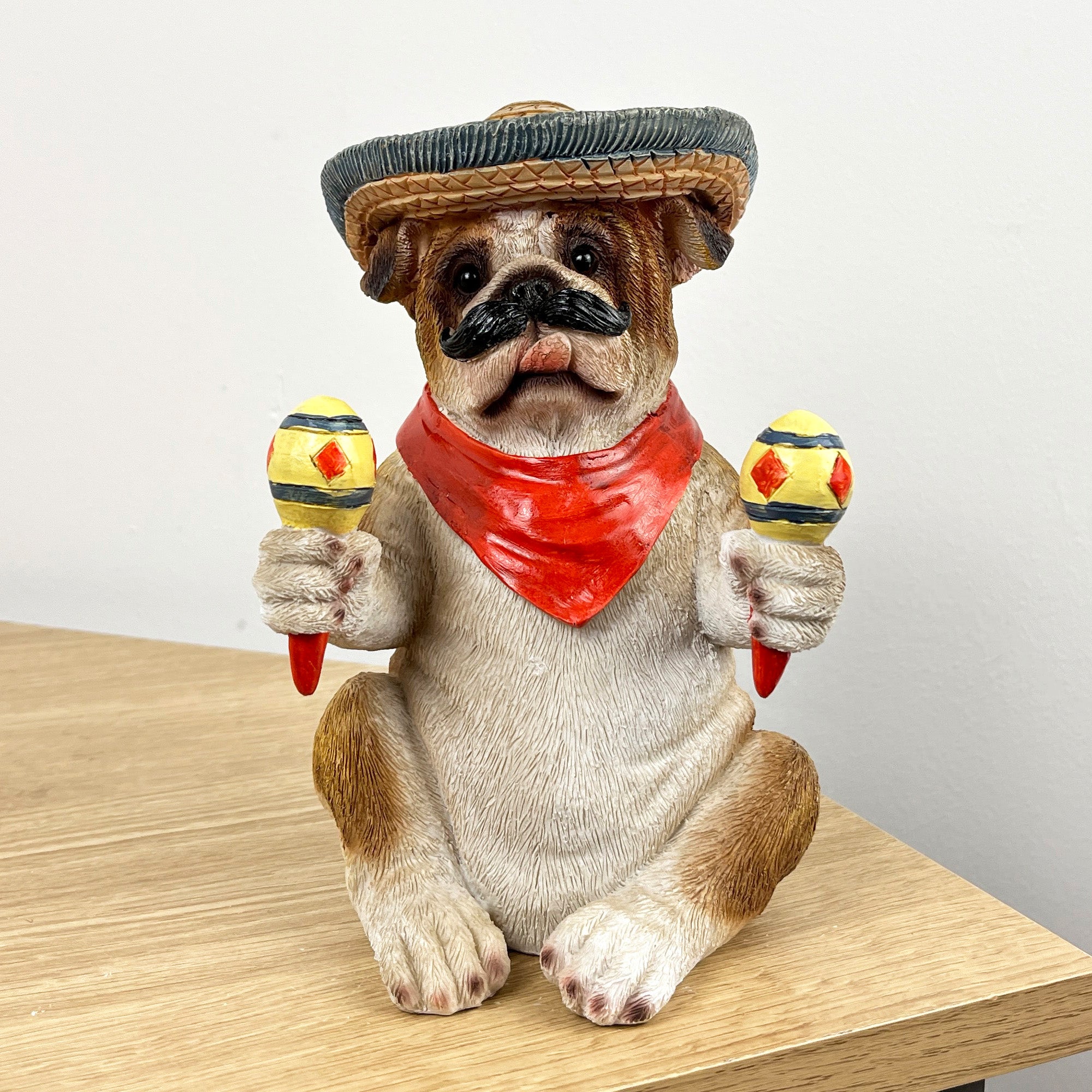 19cm Mexican British Bulldog Ornament - Resin