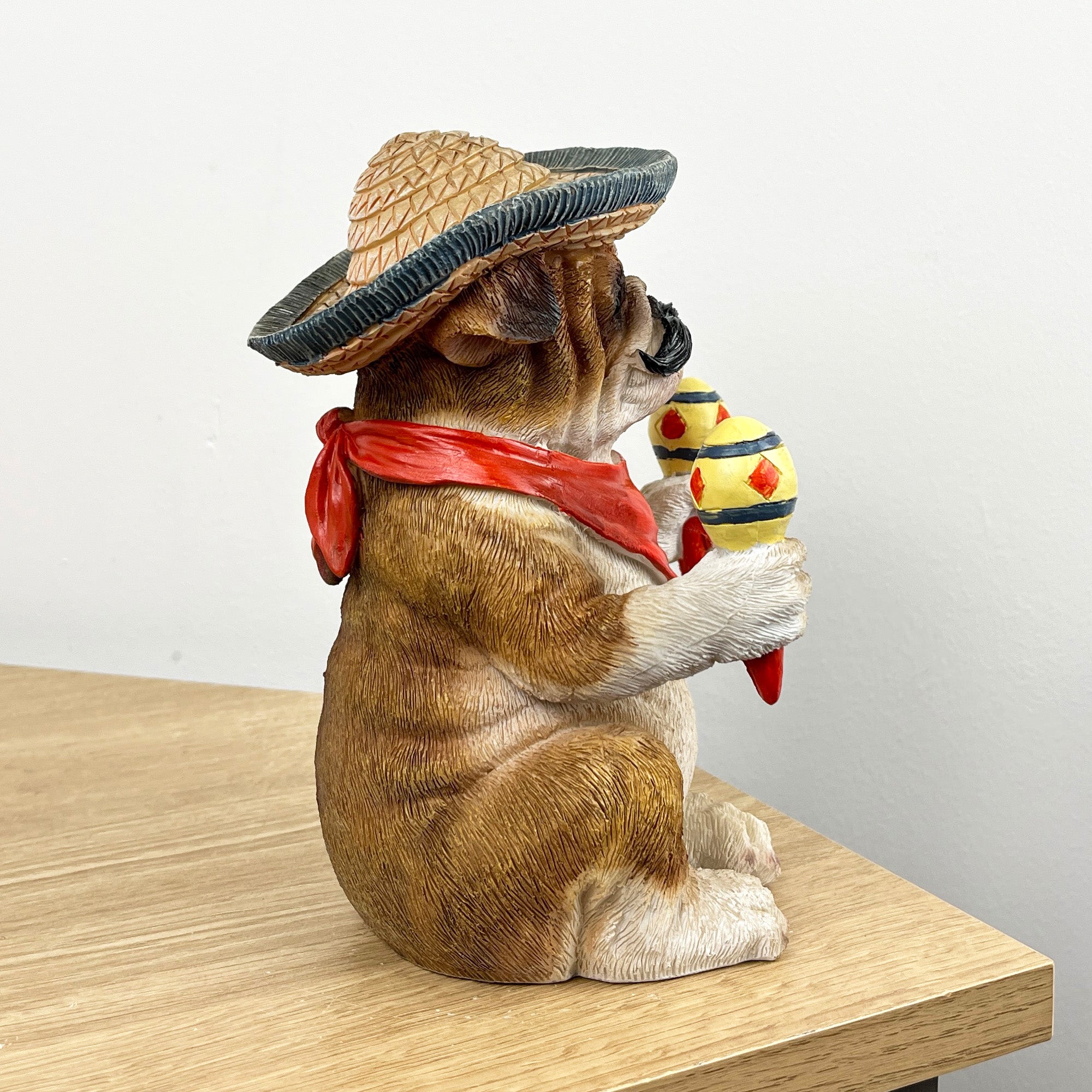 19cm Mexican British Bulldog Ornament - Resin