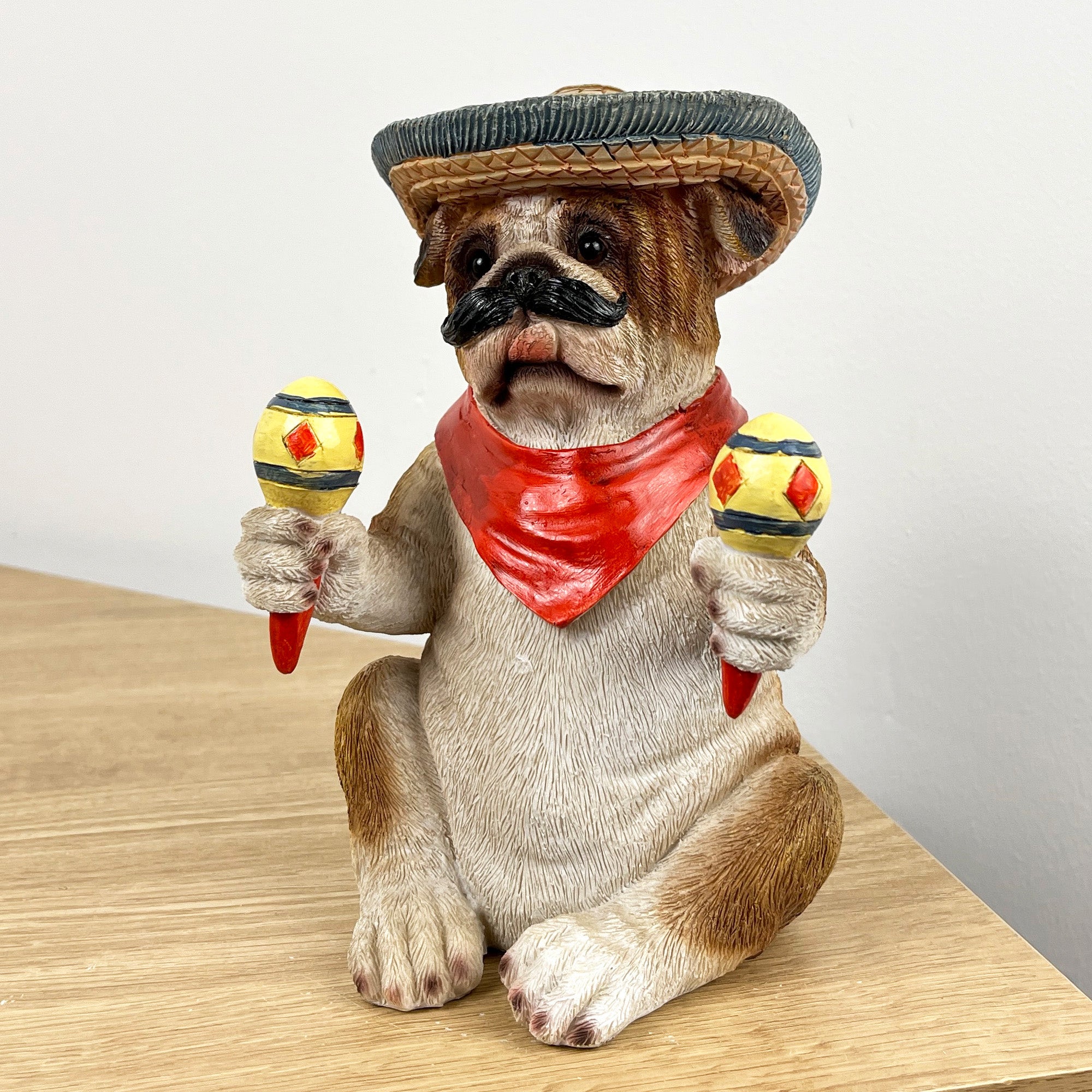 19cm Mexican British Bulldog Ornament - Resin