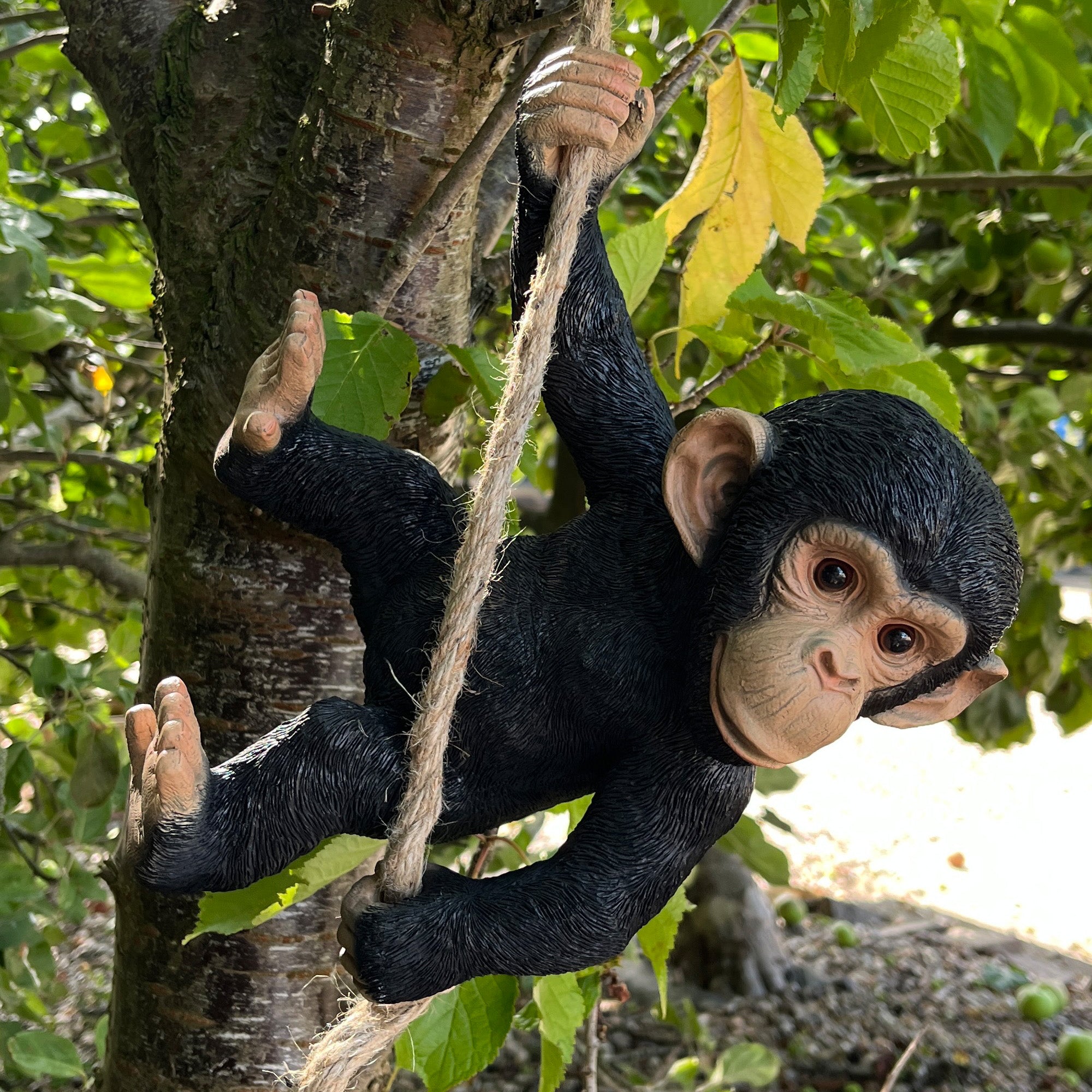 28cm Hanging Swinging Monkey Ornament - Resin
