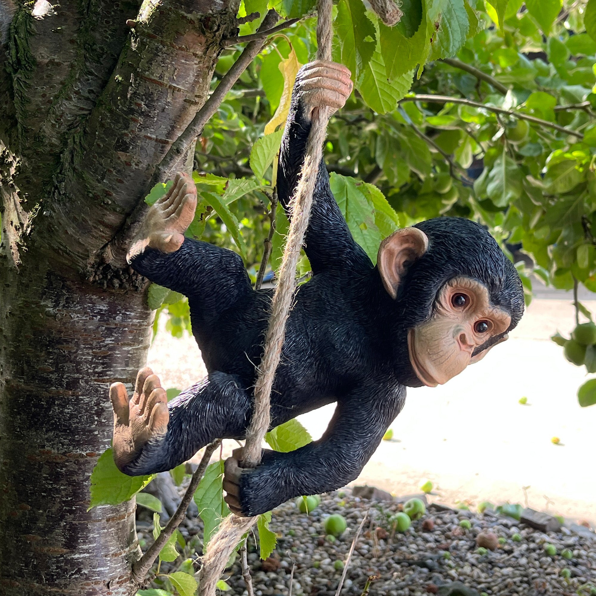 28cm Hanging Swinging Monkey Ornament - Resin