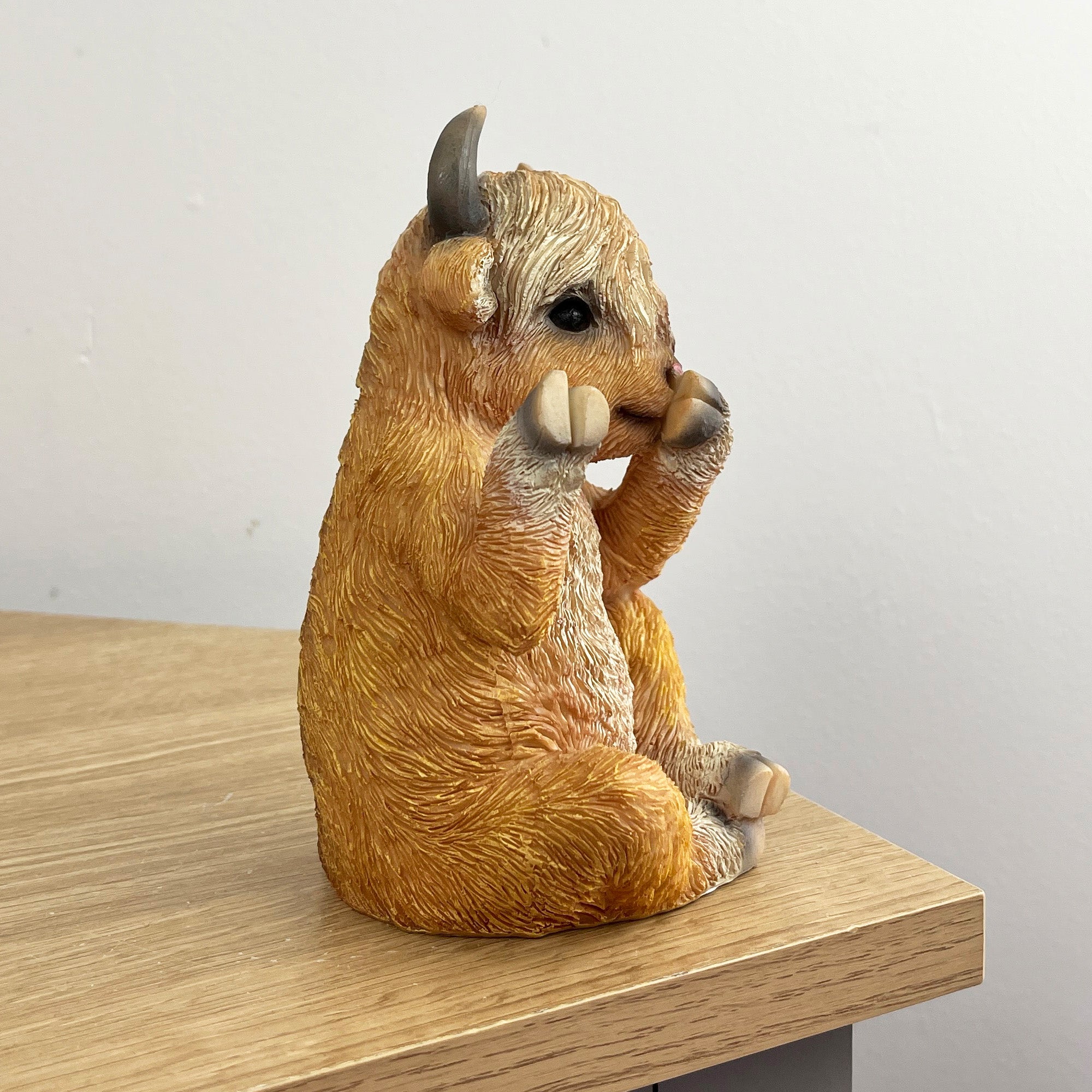 15cm Laughing Highland Cow Ornament – Resin