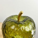 11.5cm Green Glass Apple Ornament / LED Mood Light