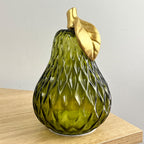 Green Glass LED Mood Light Apple & Pear Ornaments
