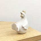 Set of 2 Ceramic Chicken Ornaments