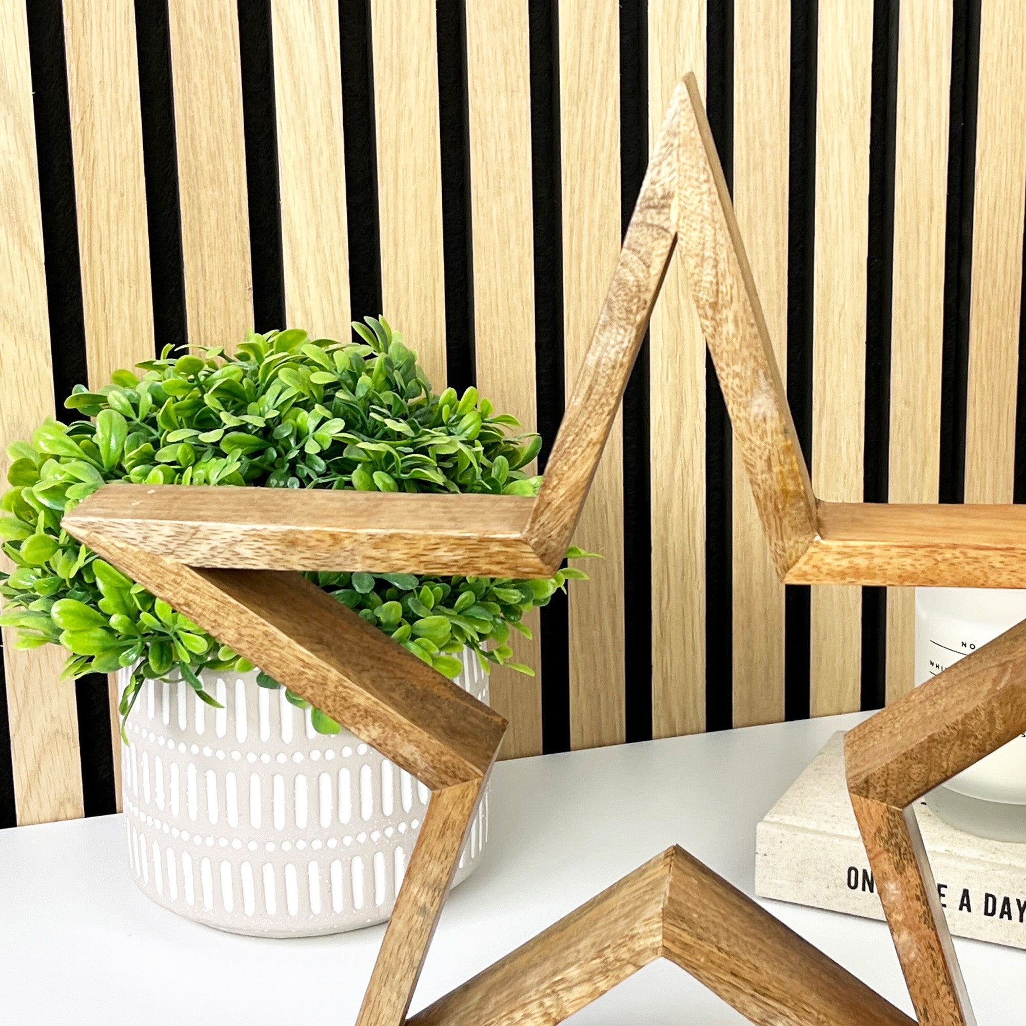 33cm Wooden Star Decoration