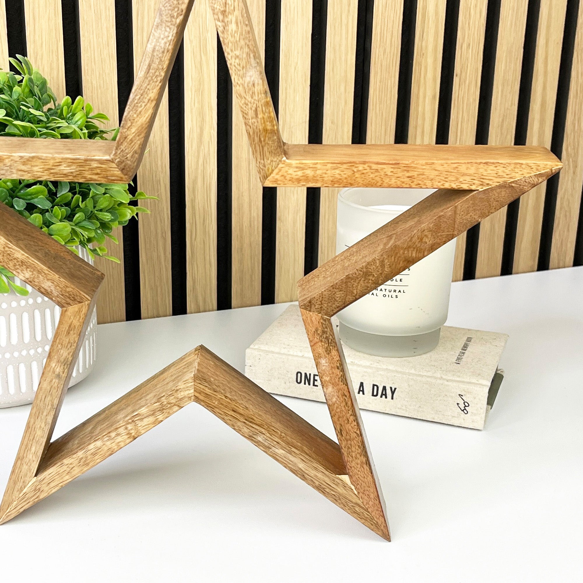 33cm Wooden Star Decoration