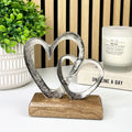 15cm Small Twin Hearts Ornament / Sculpture