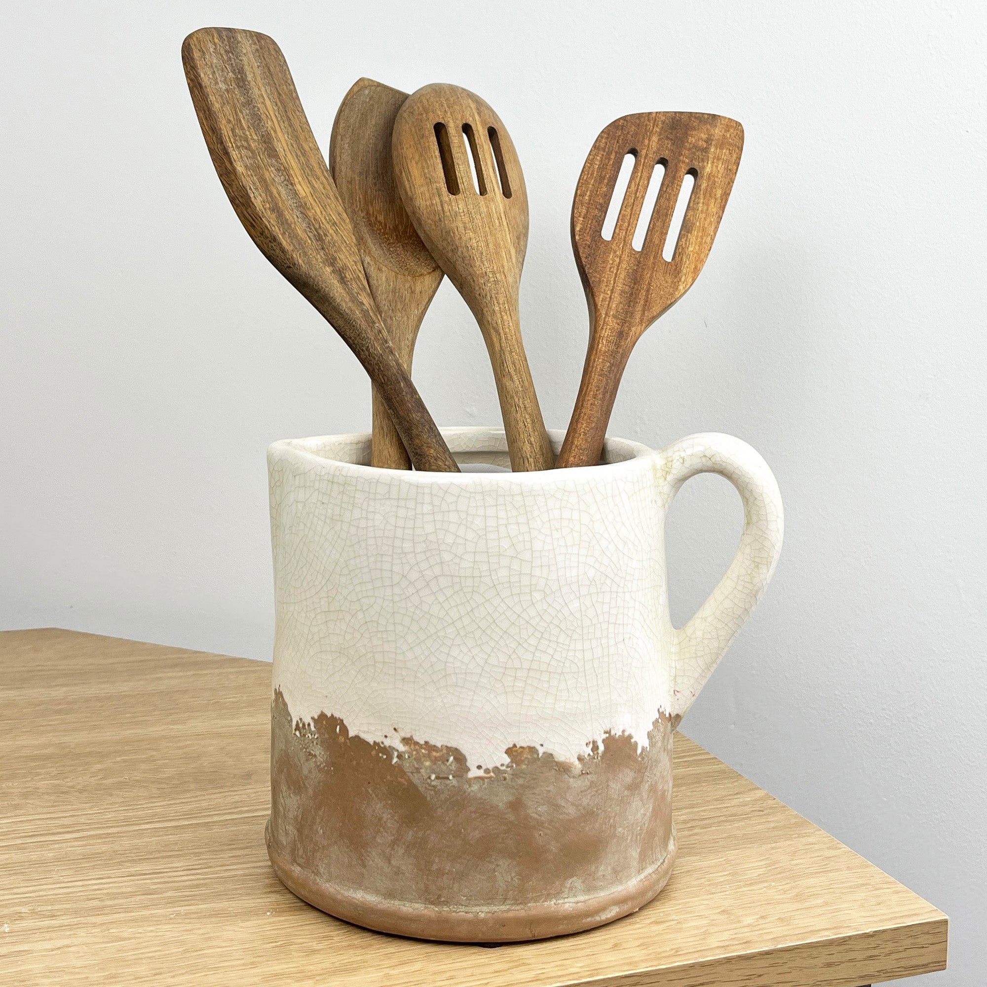 15cm Rustic Kitchen Utensil Storage Jug – Ceramic