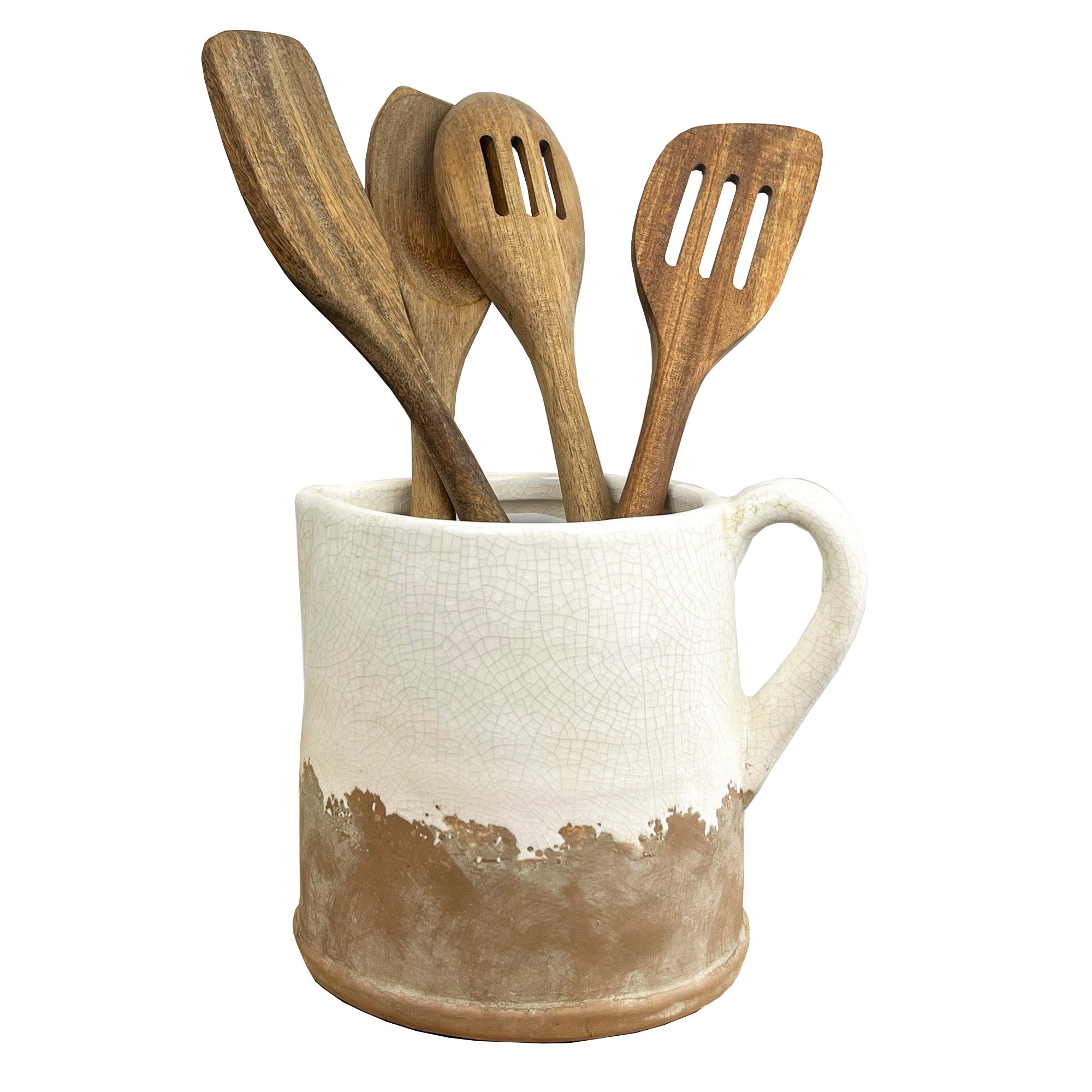 15cm Rustic Kitchen Utensil Storage Jug – Ceramic