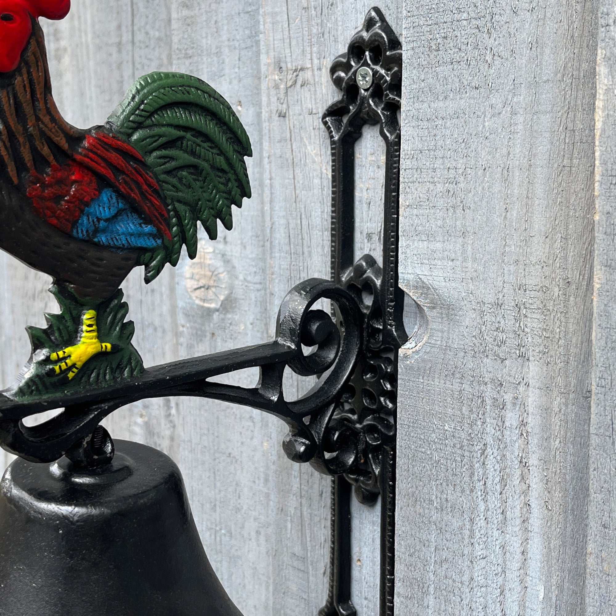 31.5cm Cockerel Garden Wall Bell – Cast Iron