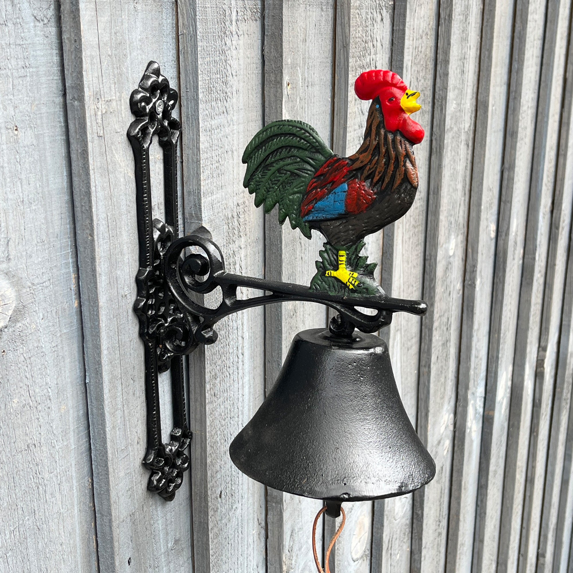 31.5cm Cockerel Garden Wall Bell – Cast Iron